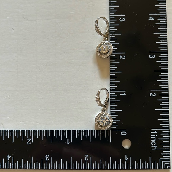 Givenchy Silver-Tone Cubic Zirconia Orbital Drop Earrings; orig.$42 - Picture 5 of 9